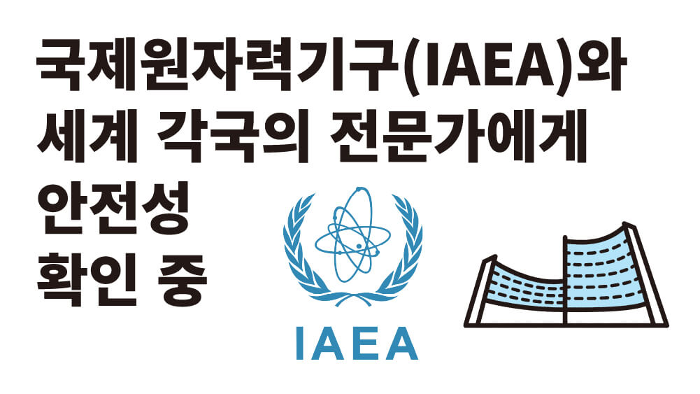 국제원자력기구(IAEA)와 세계 각국의 전문가에게 안전성 확인 중