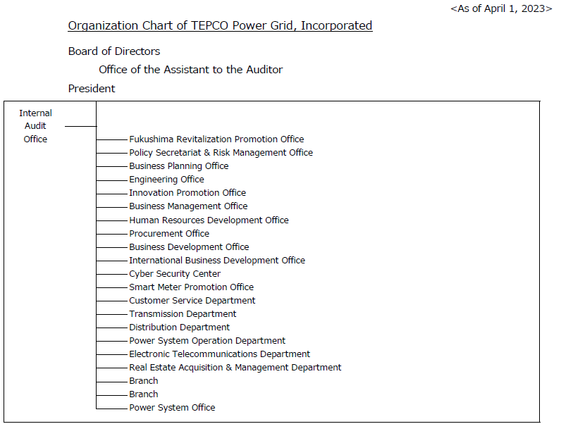 TEPCO Group Organizational Chart