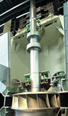 The vertical Francis water turbine and generator at the Shinanogawa Power Station