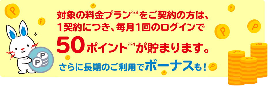 毎月1回以上 「くらしTEPCO web」にログインすると 50ポイント※プレゼント！ 今すぐログイン！