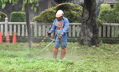 【南相馬市】相馬小高神社境内の除草