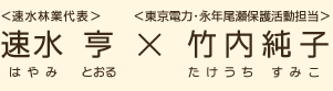 ＜速水林業代表＞速水亨（はやみとおる）×＜東京電力・永年尾瀬保護活動担当＞竹内純子（たけうちすみこ）